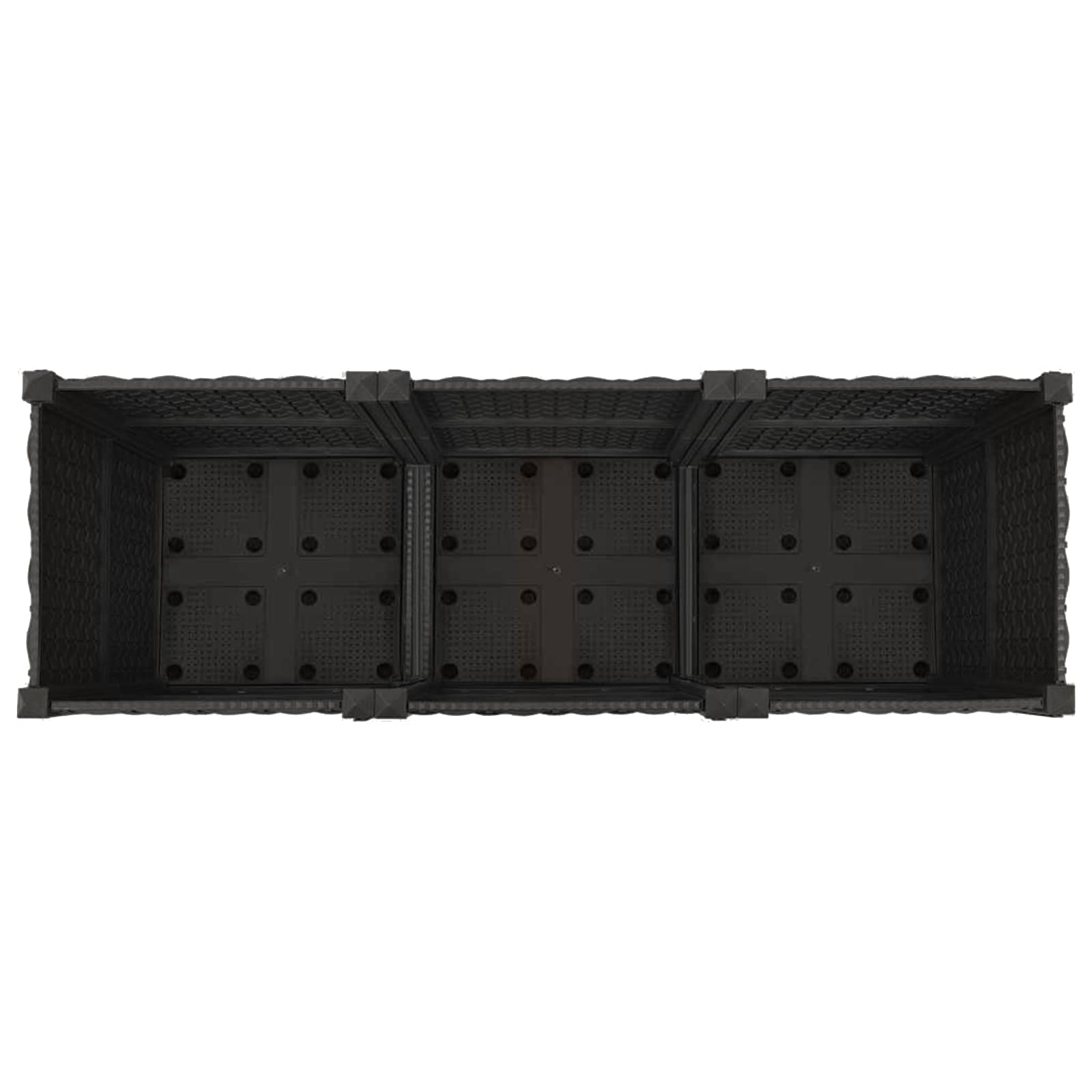 Sodo puodynė su ratukais Juoda 120 x 40 x 44 cm PP Sodo puodynė su ratukais Juoda 120 x 40 x 44 cm PP - Image 6