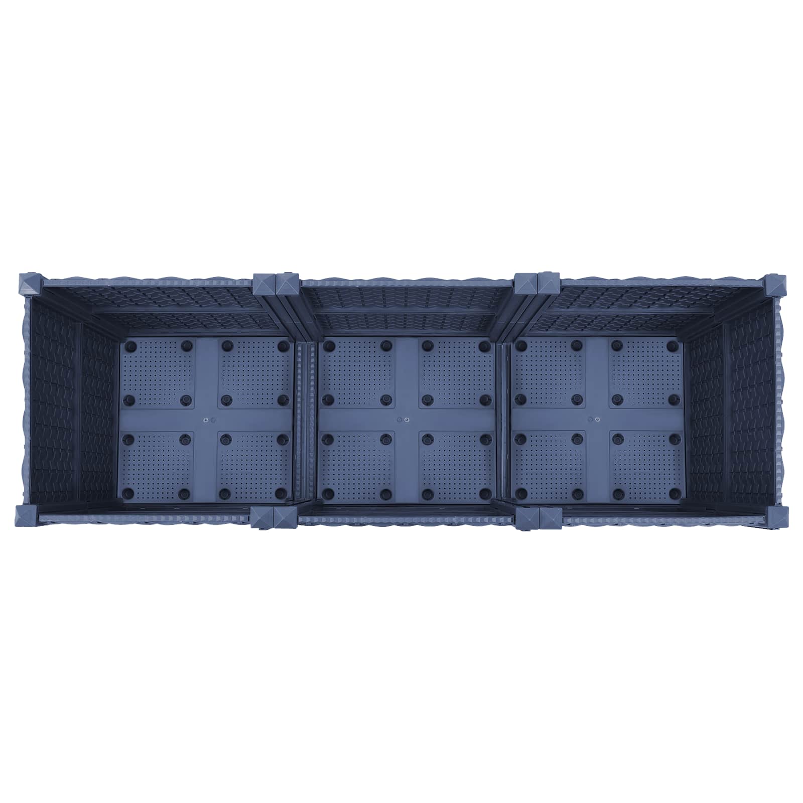 Sodo puodynė su ratukais Mėlyna Pilka 120 x 40 x 48 cm PP Sodo puodynė su ratukais Mėlyna Pilka 120 x 40 x 48 cm PP - Image 6