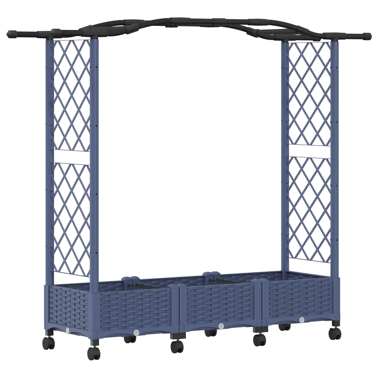 Pakeltas lovas su trelėmis ir stogu Pilka 169 x 40 x 129 cm PP Pakeltas lovas su trelėmis ir stogu Pilka 169 x 40 x 129 cm PP - Image 3