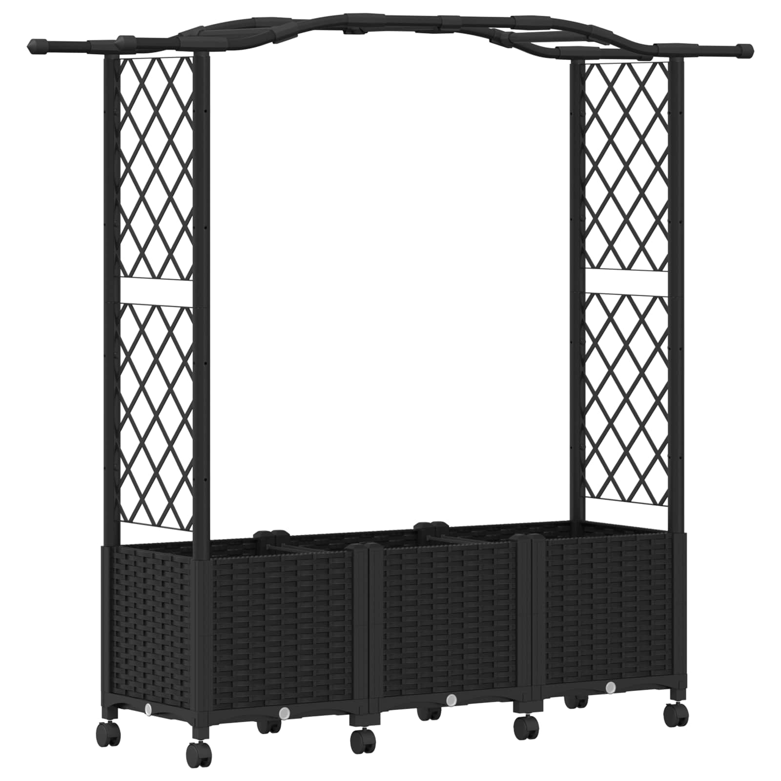 Pakeltas lovas su trelėmis ir stogu Juoda 164 x 40 x 144 cm PP Pakeltas lovas su trelėmis ir stogu Juoda 164 x 40 x 144 cm PP - Image 3