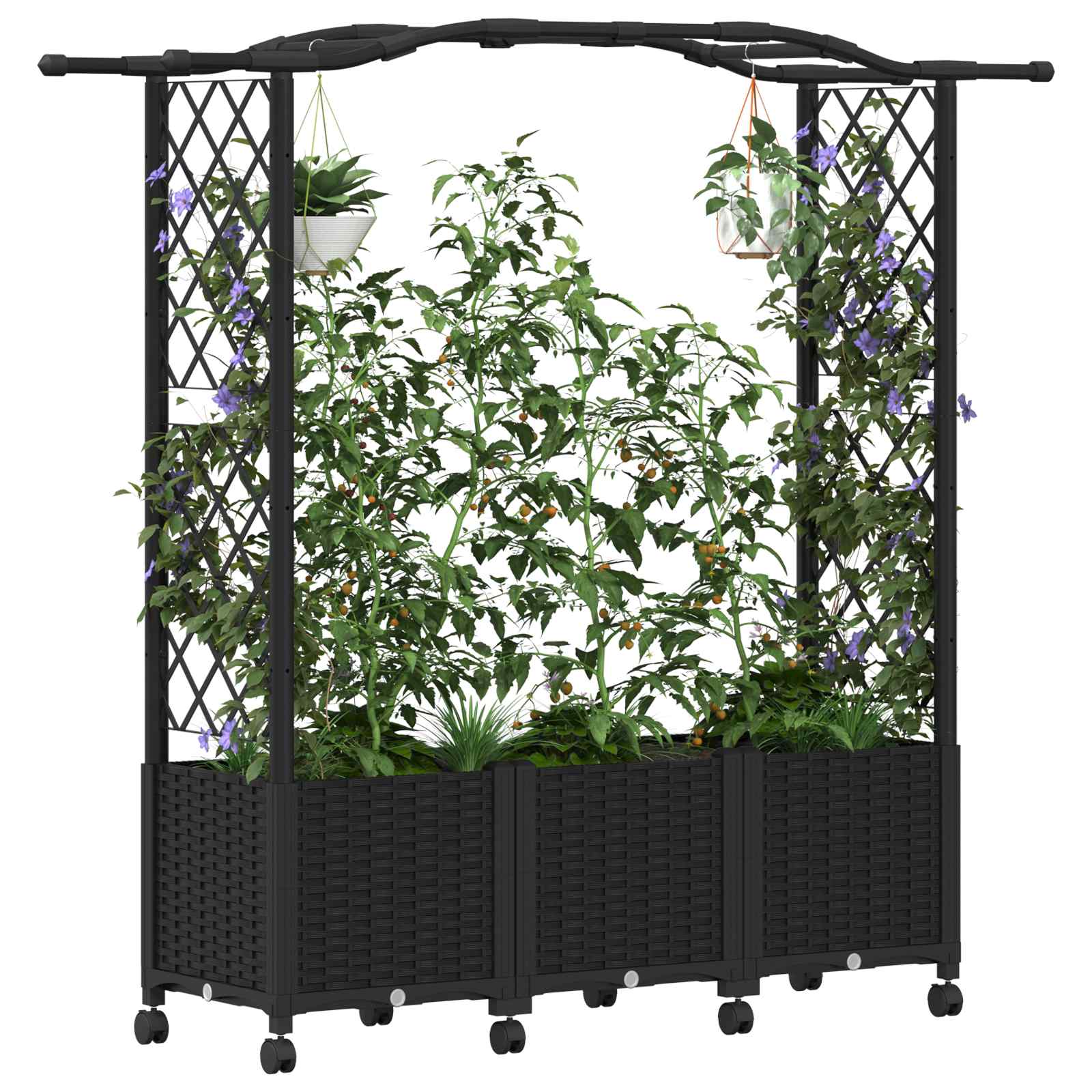 Pakeltas lovas su trelėmis ir stogu Juoda 164 x 40 x 144 cm PP Pakeltas lovas su trelėmis ir stogu Juoda 164 x 40 x 144 cm PP - Image 4