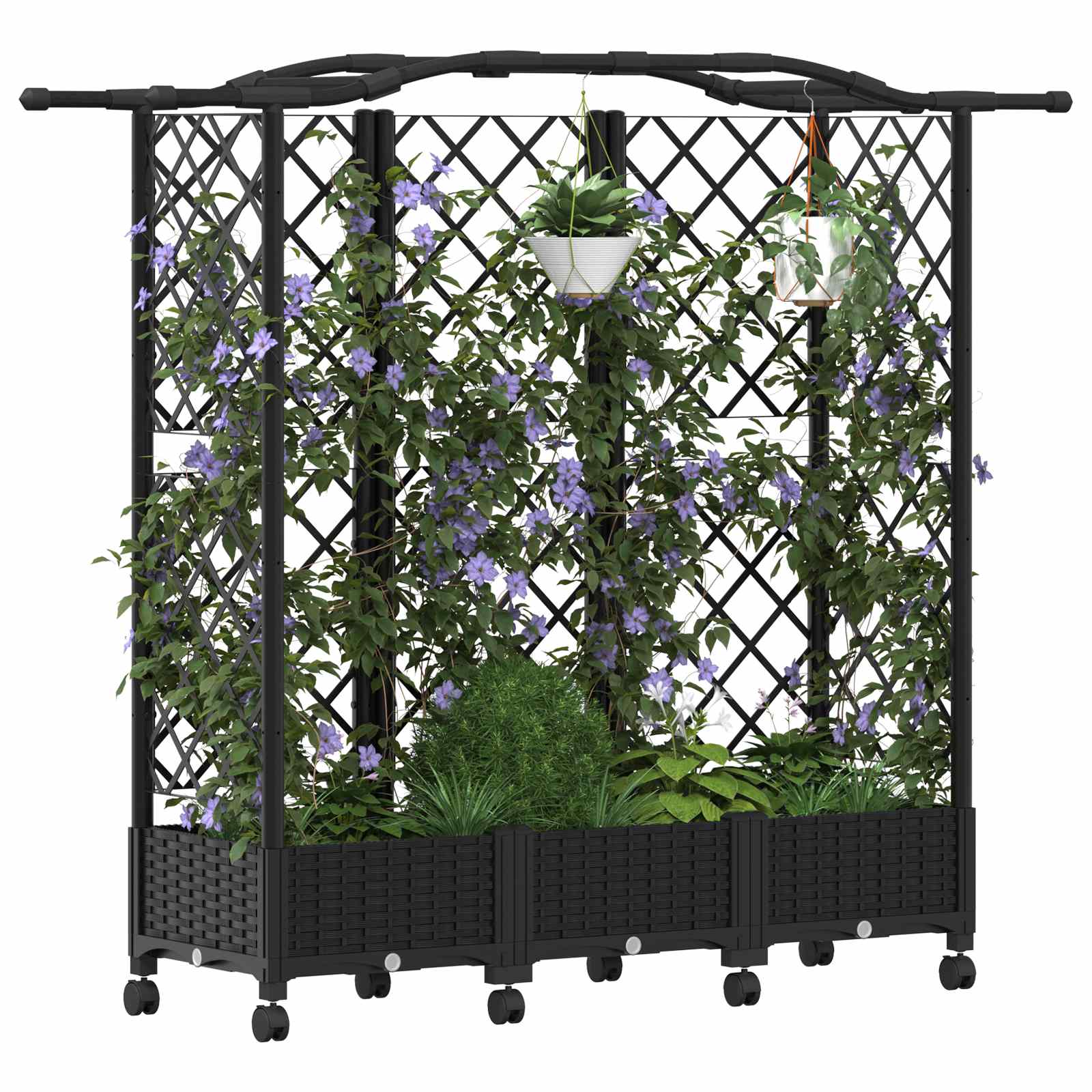 Pakeltas lovas su trelėmis ir stogu Juoda 163 x 40 x 129 cm PP Pakeltas lovas su trelėmis ir stogu Juoda 163 x 40 x 129 cm PP - Image 4