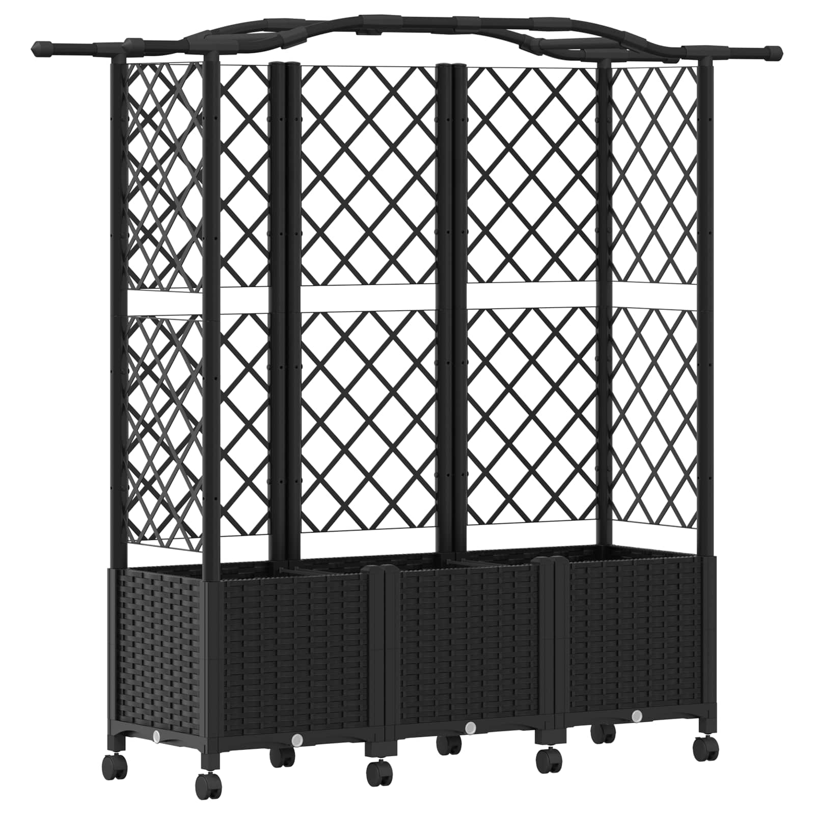 Pakeltas lovas su trelėmis ir stogu Juoda 163 x 40 x 144 cm PP Pakeltas lovas su trelėmis ir stogu Juoda 163 x 40 x 144 cm PP - Image 3