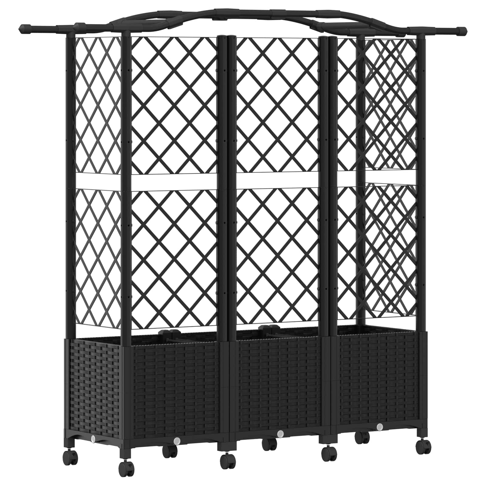Pakeltas lovas su trelėmis ir stogu Juoda 163 x 40 x 144 cm PP Pakeltas lovas su trelėmis ir stogu Juoda 163 x 40 x 144 cm PP - Image 6