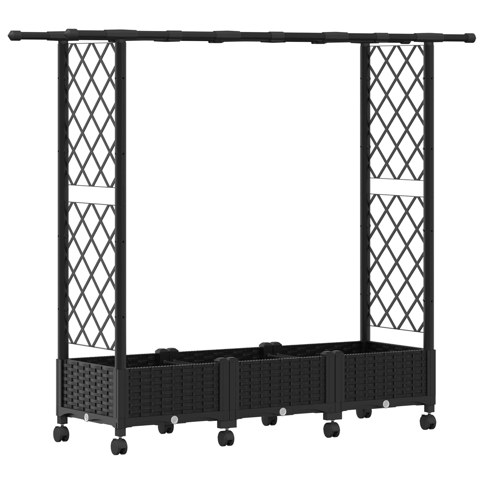Pakeltas lovas su trelėmis ir stogu Juoda 164 x 40 x 127 cm PP Pakeltas lovas su trelėmis ir stogu Juoda 164 x 40 x 127 cm PP - Image 3