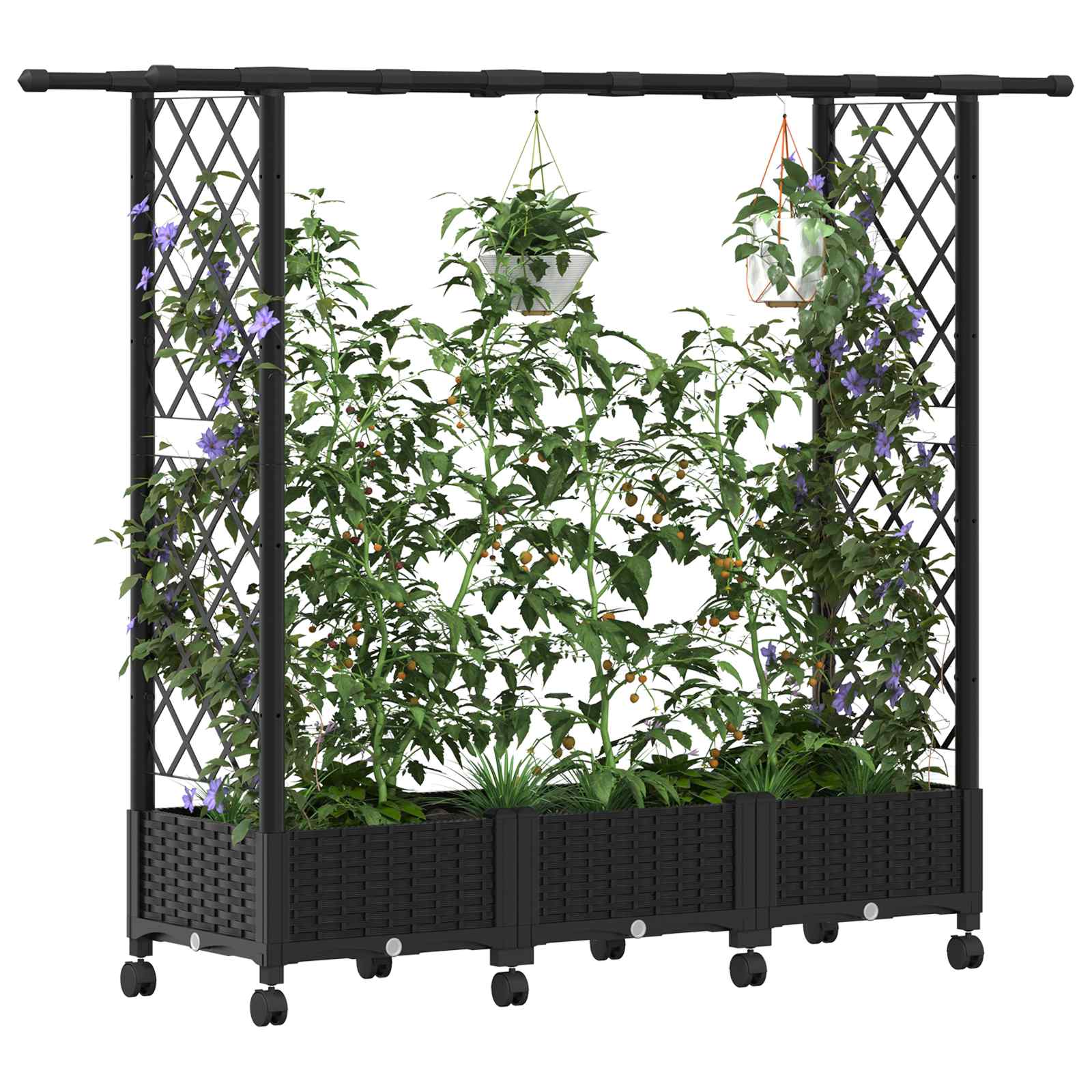 Pakeltas lovas su trelėmis ir stogu Juoda 164 x 40 x 127 cm PP Pakeltas lovas su trelėmis ir stogu Juoda 164 x 40 x 127 cm PP - Image 4