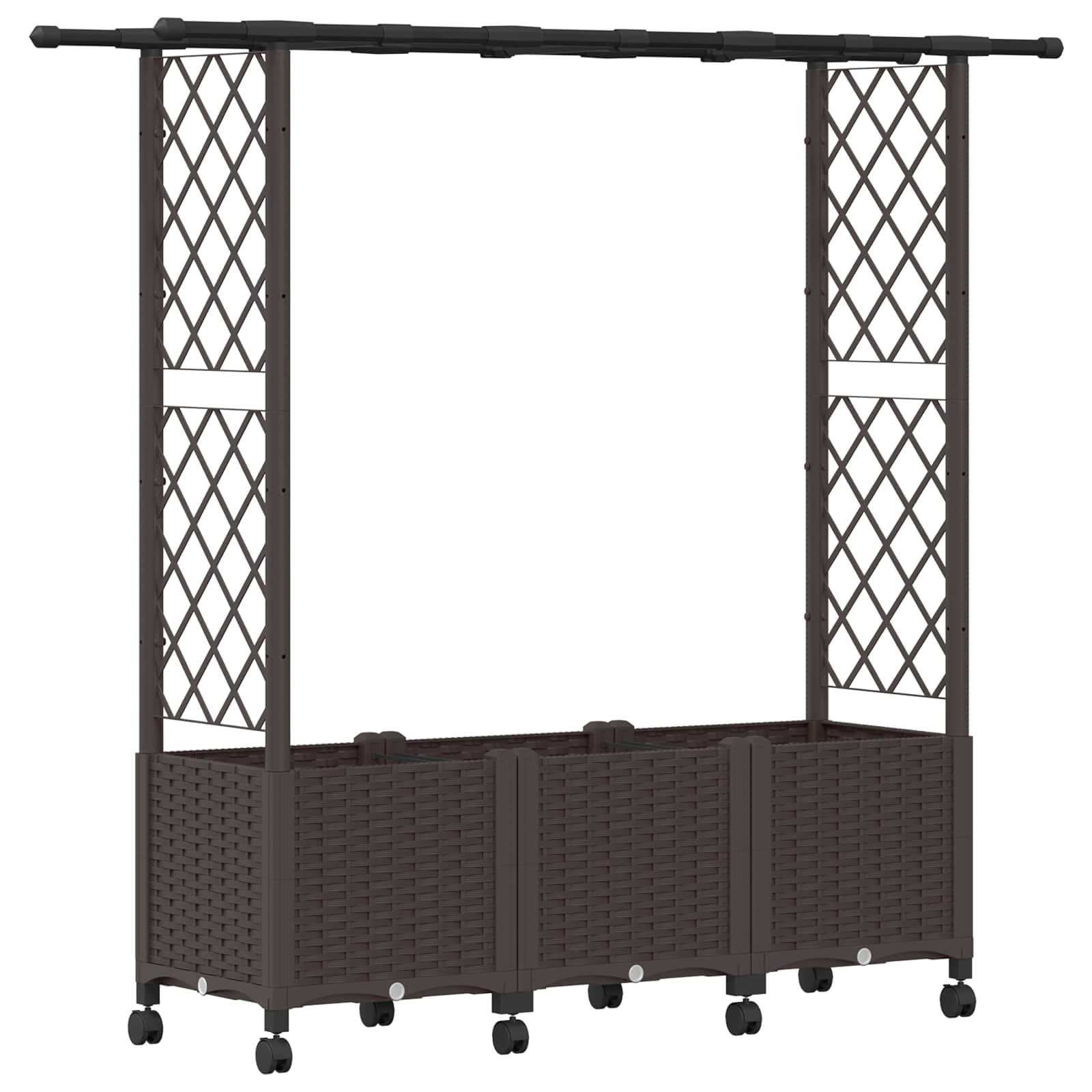 Pakeltas lovas su trelėmis ir stogu Ruda 162,5 x 40 x 142 cm PP Pakeltas lovas su trelėmis ir stogu Ruda 162,5 x 40 x 142 cm PP - Image 3