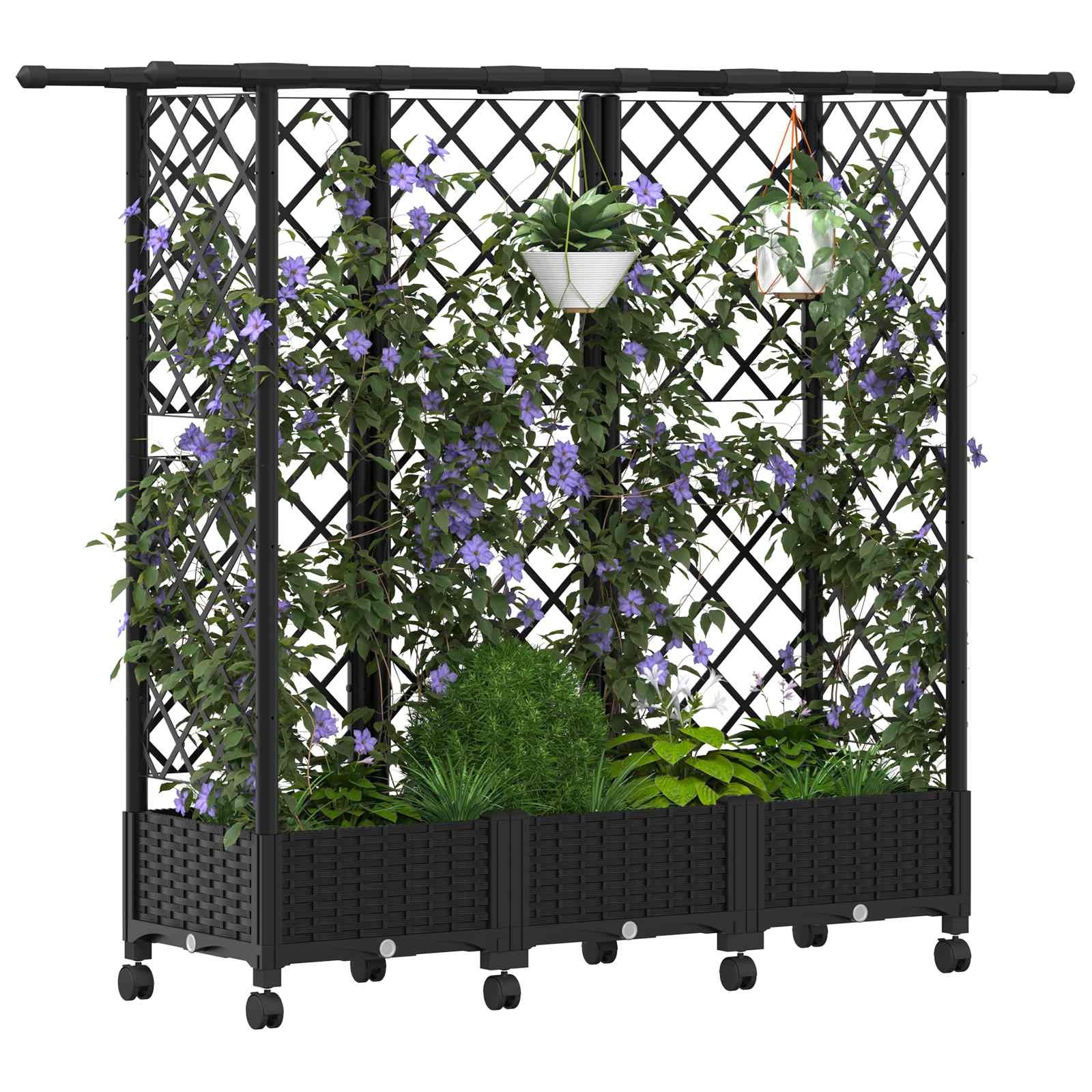 Pakeltas lovas su trelėmis ir stogu Juoda 164 x 40 x 127 cm PP Pakeltas lovas su trelėmis ir stogu Juoda 164 x 40 x 127 cm PP - Image 4