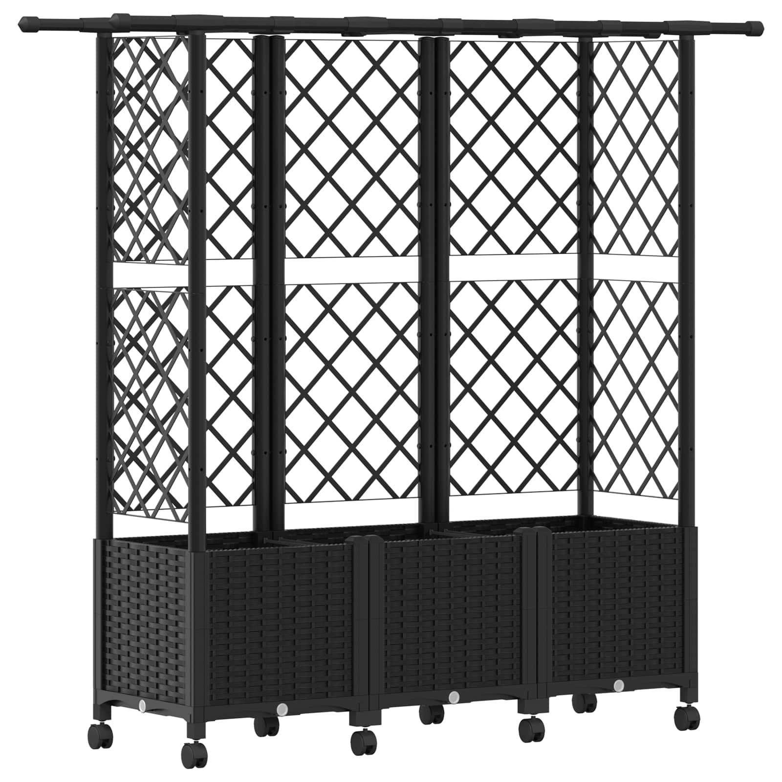 Pakeltas lovas su trelėmis ir stogu Juoda 163,5 x 40 x 142 cm Pakeltas lovas su trelėmis ir stogu Juoda 163,5 x 40 x 142 cm - Image 3