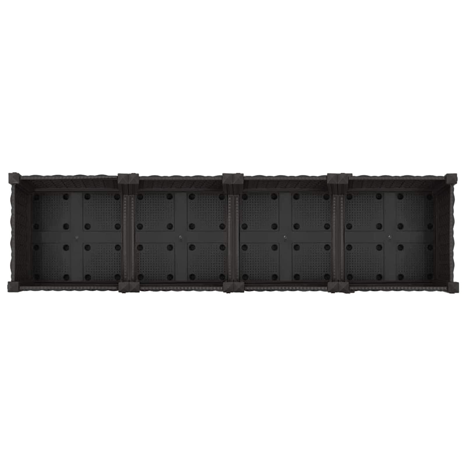 Sodo puodynė su ratukais Juoda 160 x 40 x 29 cm PP Sodo puodynė su ratukais Juoda 160 x 40 x 29 cm PP - Image 6