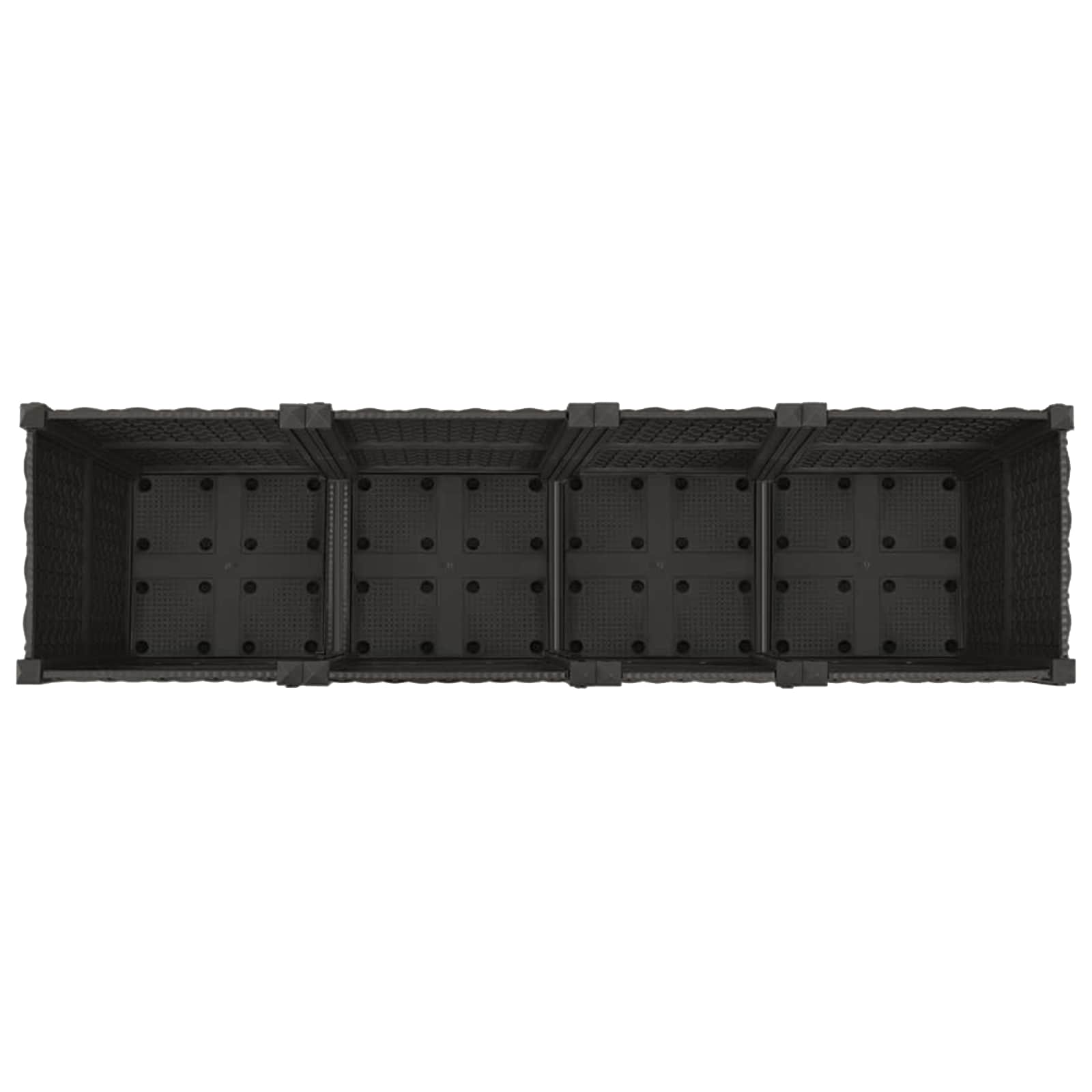 Sodo puodynė su ratukais Juoda 160 x 40 x 44 cm PP Sodo puodynė su ratukais Juoda 160 x 40 x 44 cm PP - Image 6
