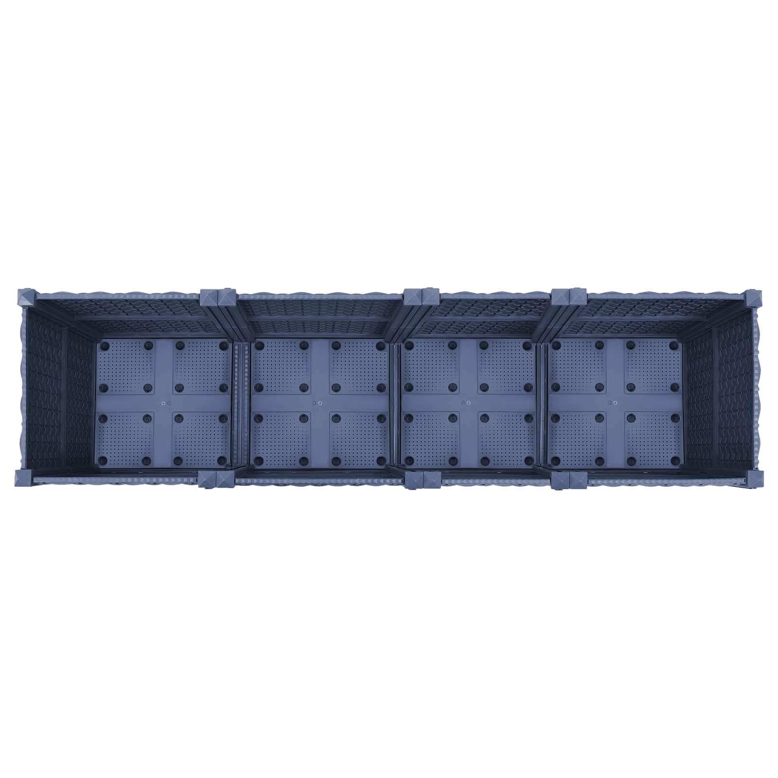 Sodo puodynė su ratukais Mėlyna Pilka 160 x 40 x 48 cm PP Sodo puodynė su ratukais Mėlyna Pilka 160 x 40 x 48 cm PP - Image 6