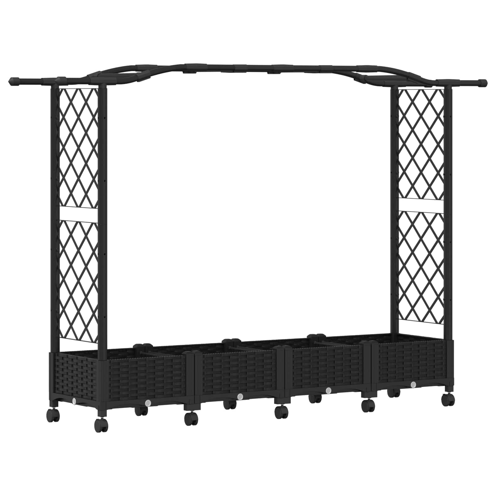 Pakeltas lovas su trelėmis ir stogu Juoda 207 x 40 x 129 cm PP Pakeltas lovas su trelėmis ir stogu Juoda 207 x 40 x 129 cm PP - Image 3