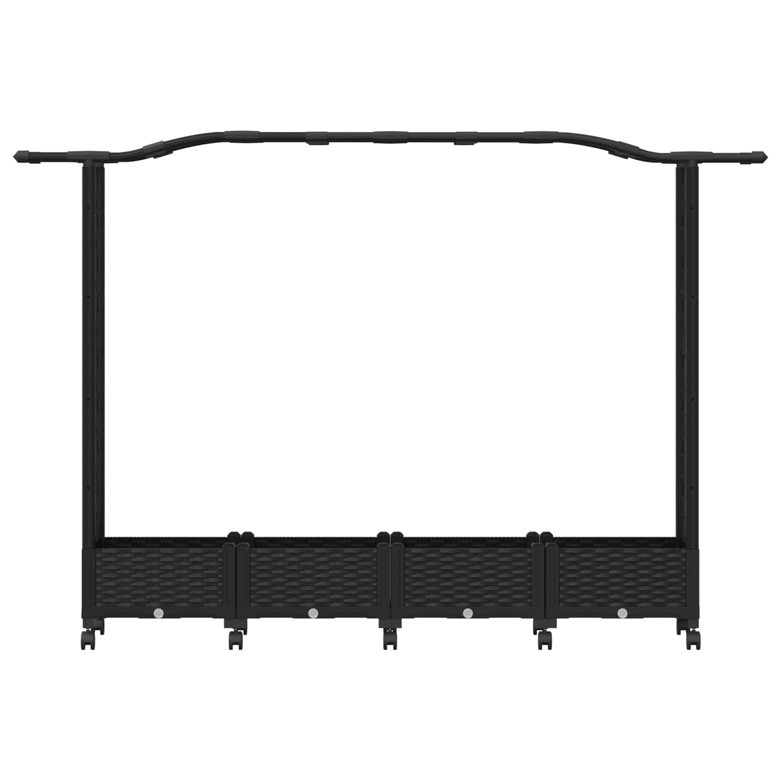 Pakeltas lovas su trelėmis ir stogu Juoda 207 x 40 x 129 cm PP Pakeltas lovas su trelėmis ir stogu Juoda 207 x 40 x 129 cm PP - Image 5