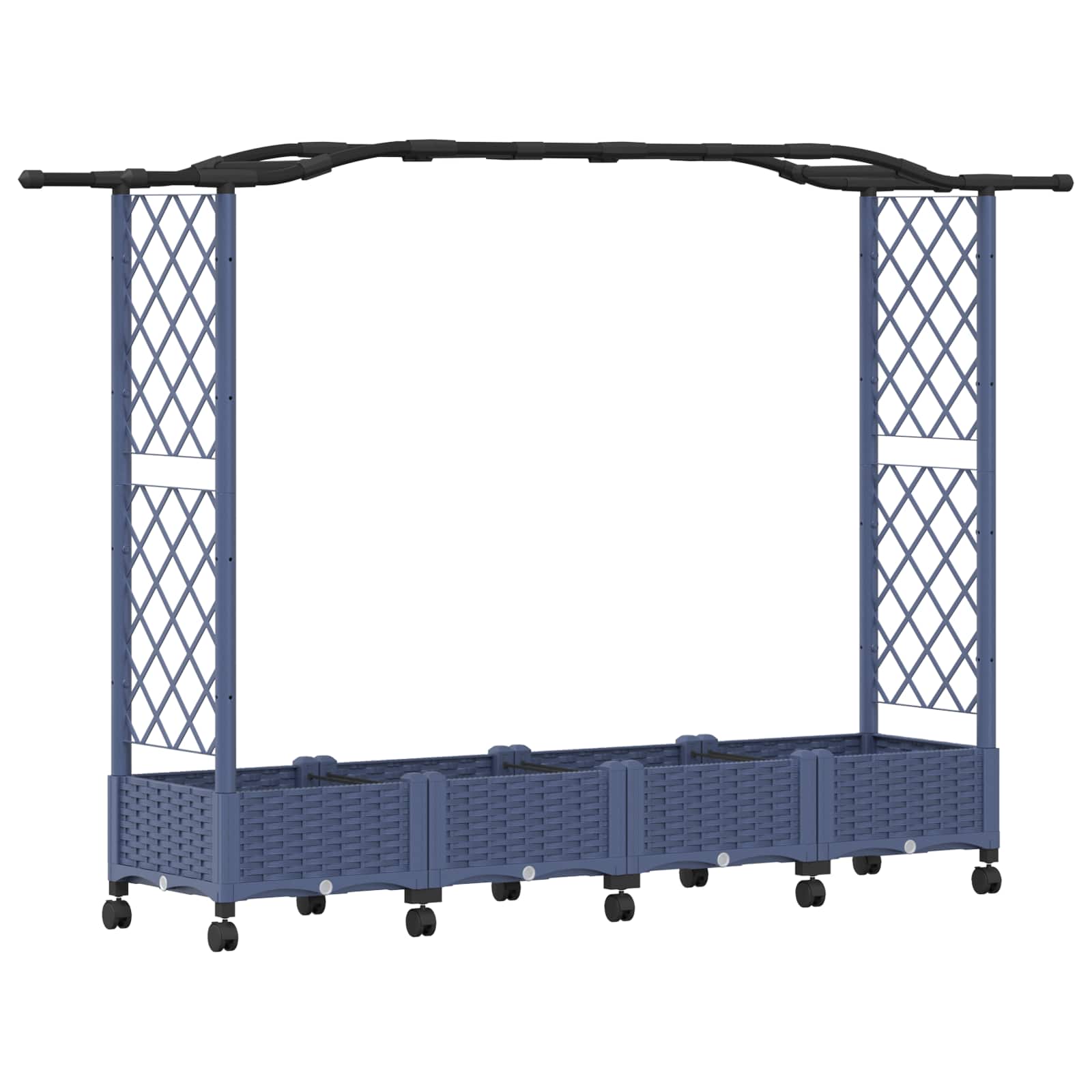 Pakeltas lovas su trelėmis ir stogu Pilka 207 x 40 x 129 cm PP Pakeltas lovas su trelėmis ir stogu Pilka 207 x 40 x 129 cm PP - Image 3
