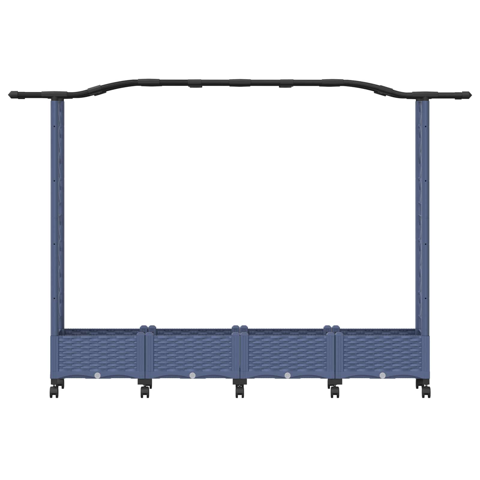 Pakeltas lovas su trelėmis ir stogu Pilka 207 x 40 x 129 cm PP Pakeltas lovas su trelėmis ir stogu Pilka 207 x 40 x 129 cm PP - Image 5
