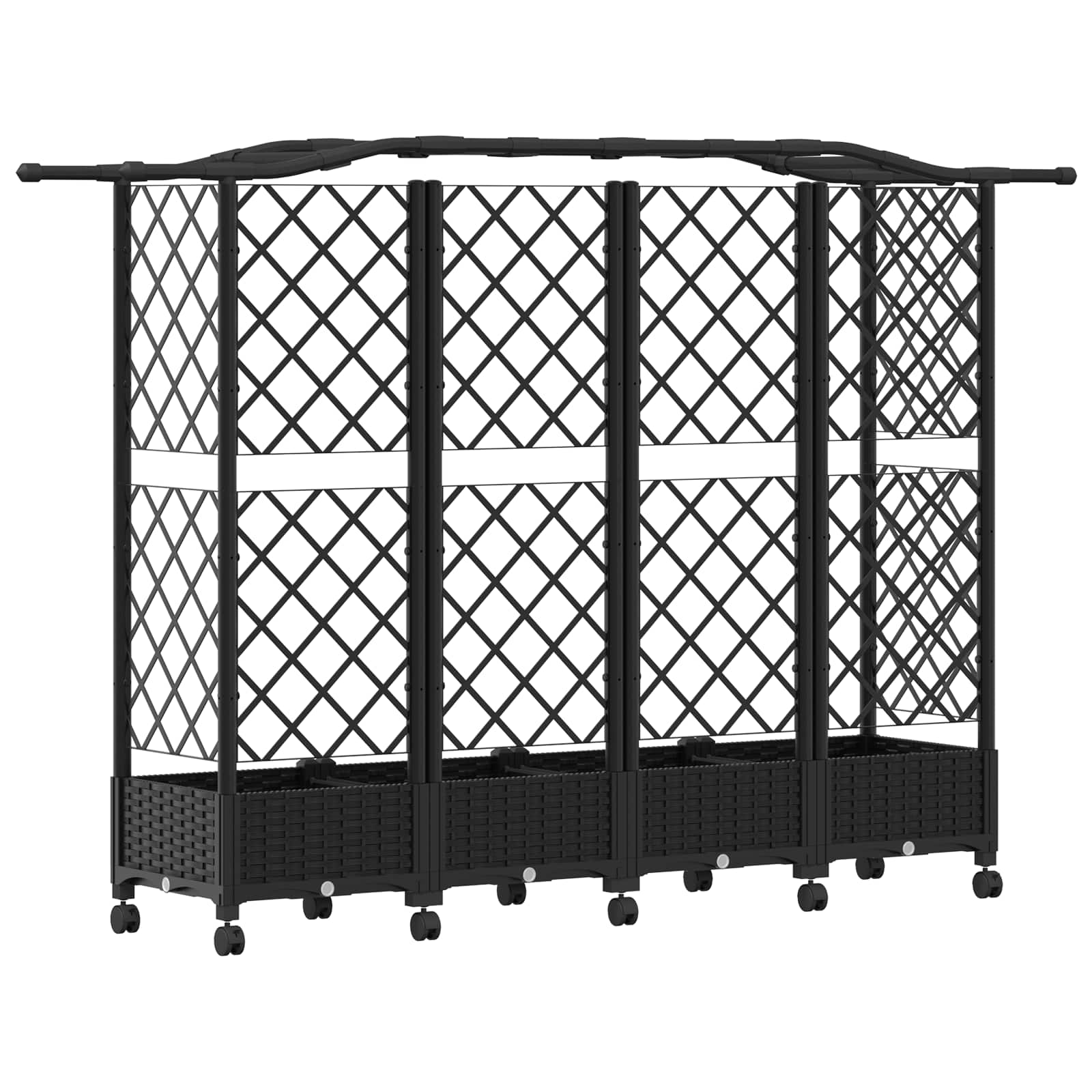 Pakeltas lovas su trelėmis ir stogu Juoda 203,5 x 40 x 129 cm Pakeltas lovas su trelėmis ir stogu Juoda 203,5 x 40 x 129 cm - Image 6