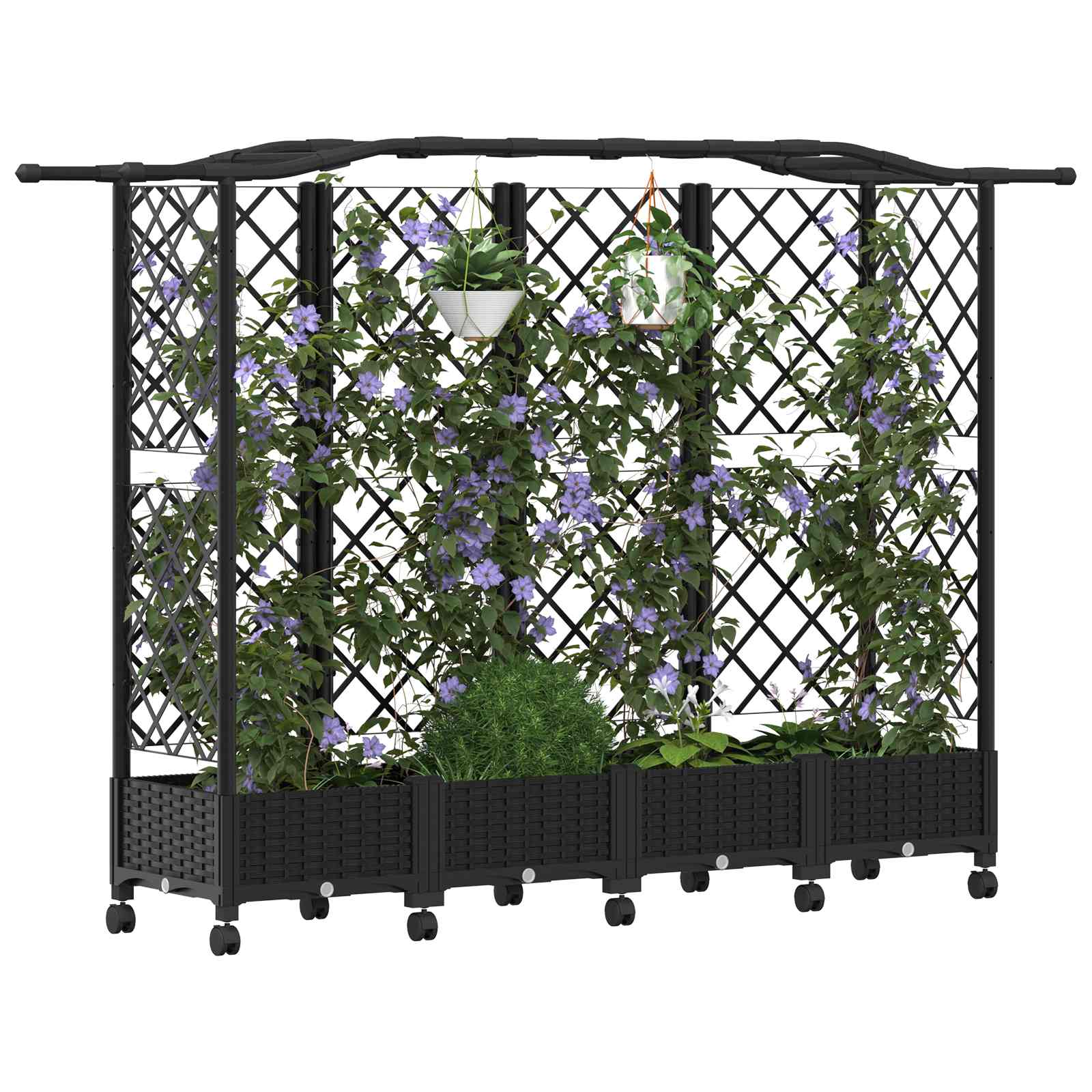 Pakeltas lovas su trelėmis ir stogu Juoda 203,5 x 40 x 129 cm Pakeltas lovas su trelėmis ir stogu Juoda 203,5 x 40 x 129 cm - Image 4