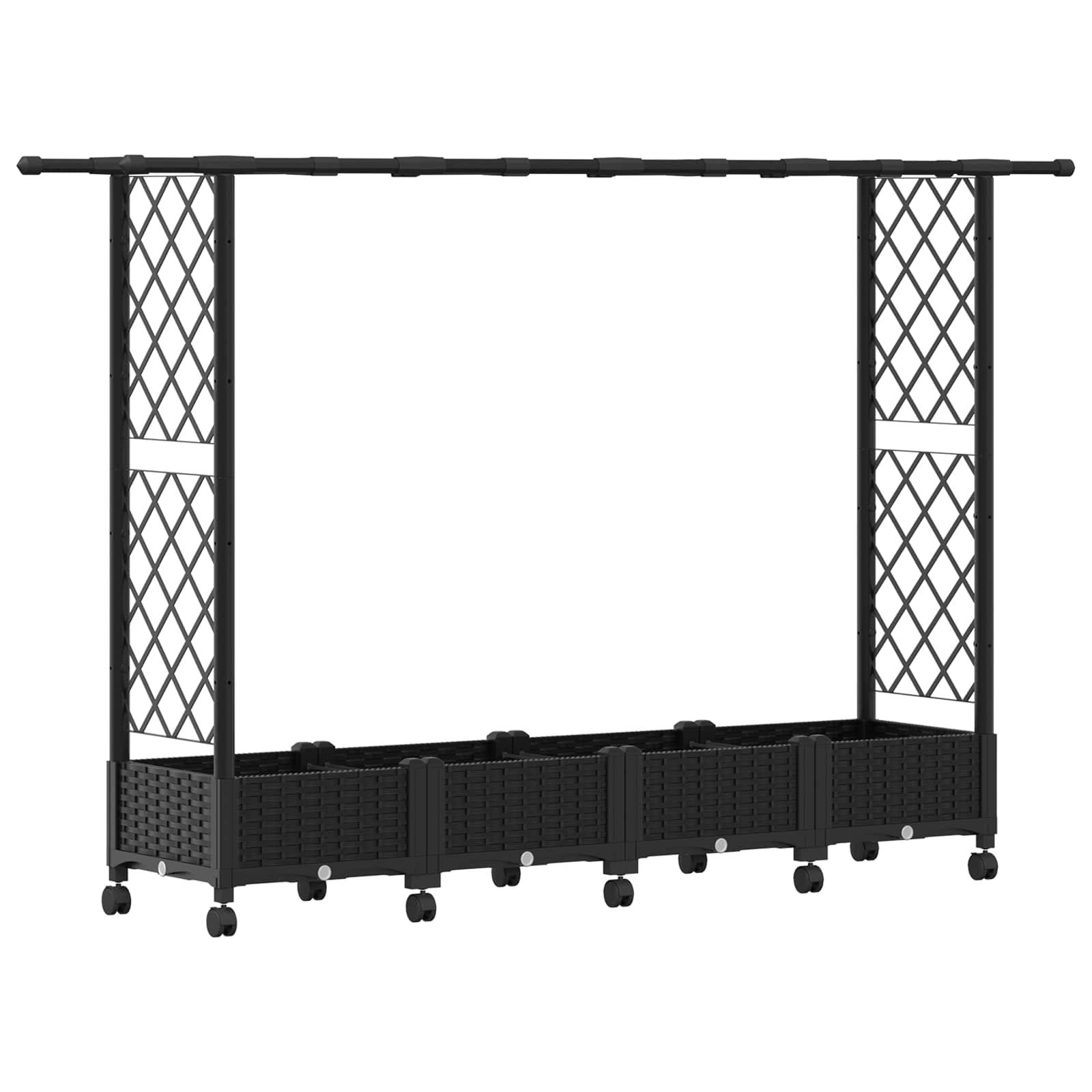 Pakeltas lovas su trelėmis ir stogu Juoda 203 x 40 x 127 cm PP Pakeltas lovas su trelėmis ir stogu Juoda 203 x 40 x 127 cm PP - Image 3