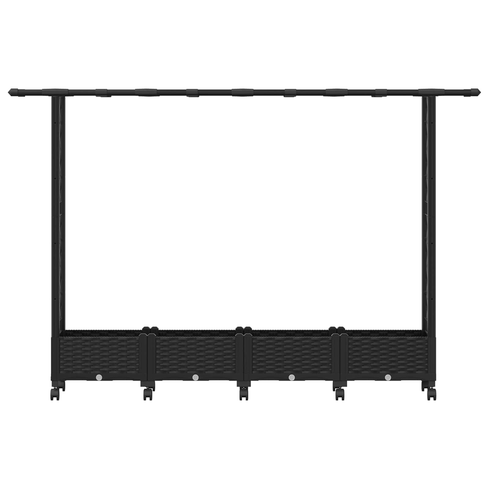 Pakeltas lovas su trelėmis ir stogu Juoda 203 x 40 x 127 cm PP Pakeltas lovas su trelėmis ir stogu Juoda 203 x 40 x 127 cm PP - Image 5