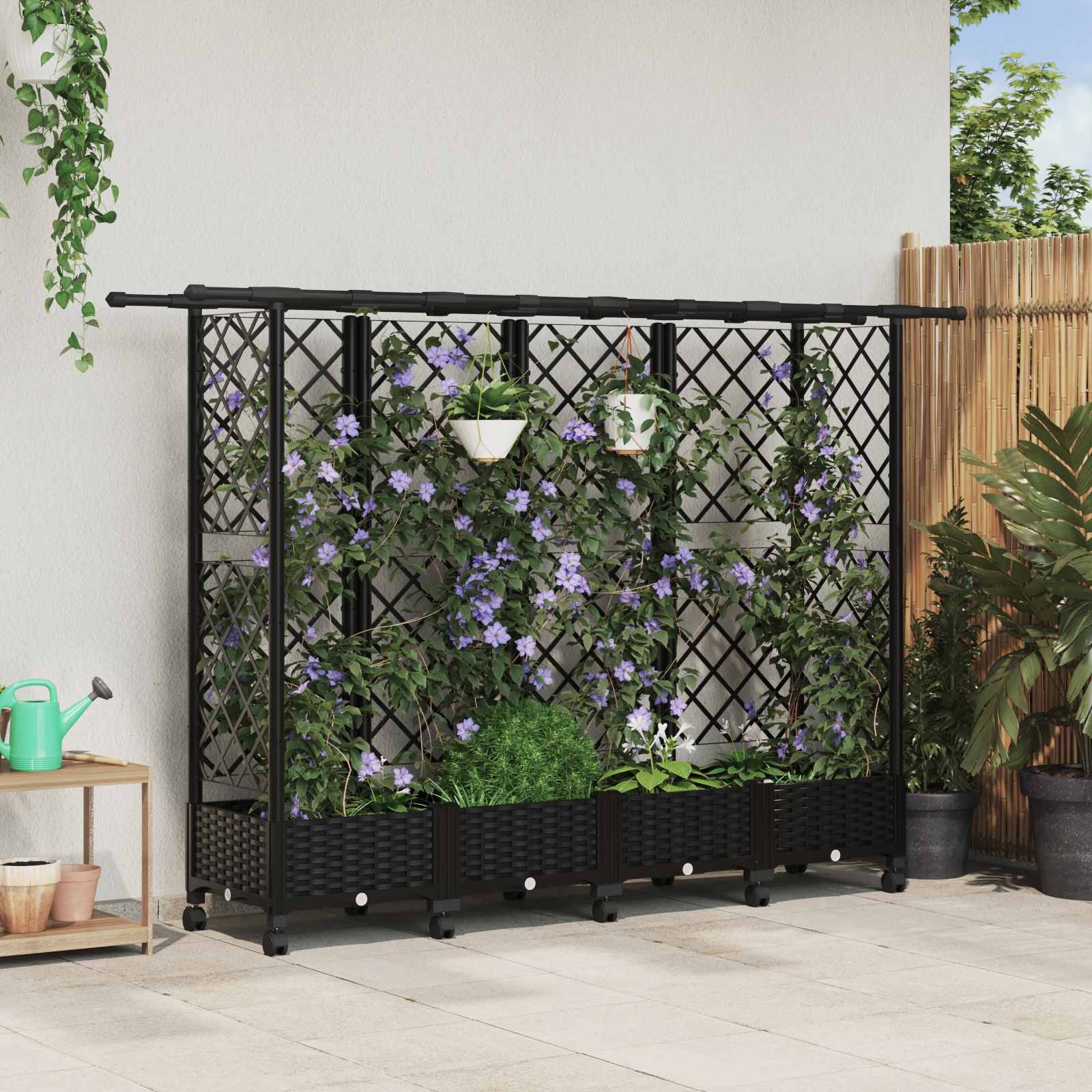 Pakeltas lovas su trelėmis ir stogu Juoda 202,5 x 40 x 127 cm Pakeltas lovas su trelėmis ir stogu Juoda 202,5 x 40 x 127 cm - Image 2
