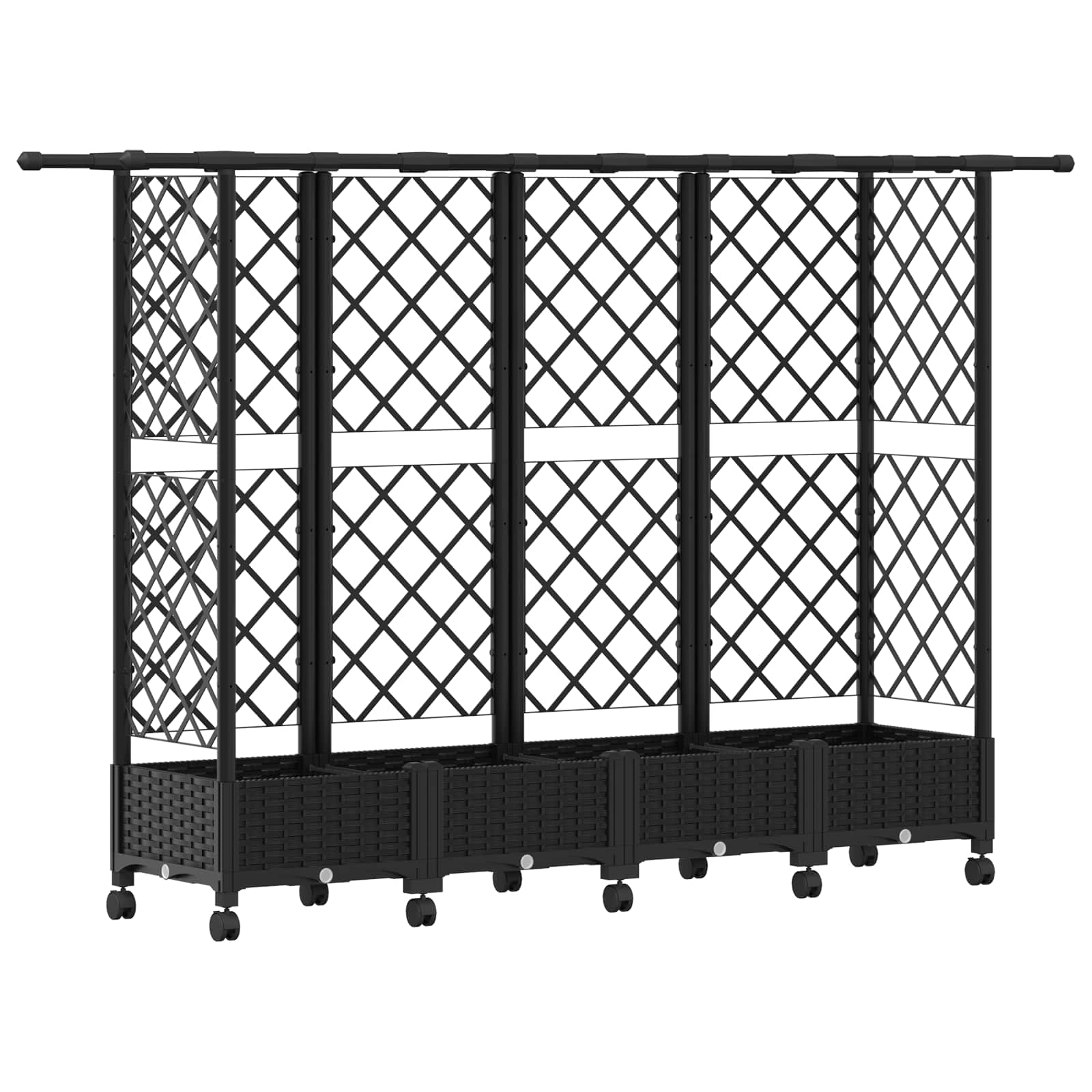 Pakeltas lovas su trelėmis ir stogu Juoda 202,5 x 40 x 127 cm Pakeltas lovas su trelėmis ir stogu Juoda 202,5 x 40 x 127 cm - Image 3