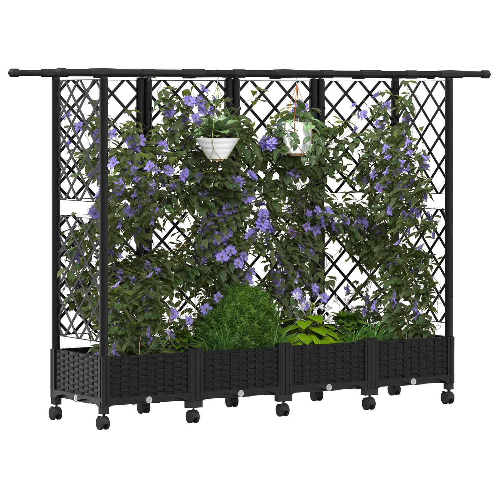 Pakeltas lovas su trelėmis ir stogu Juoda 202,5 x 40 x 127 cm Pakeltas lovas su trelėmis ir stogu Juoda 202,5 x 40 x 127 cm - Image 4