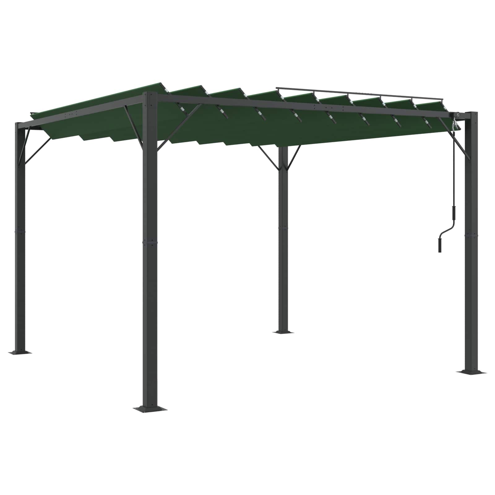 Palapinė su lygiais stogu 3 x 3 x 2,14 m Žalia Palapinė su lygiais stogu 3 x 3 x 2,14 m Žalia - Image 3