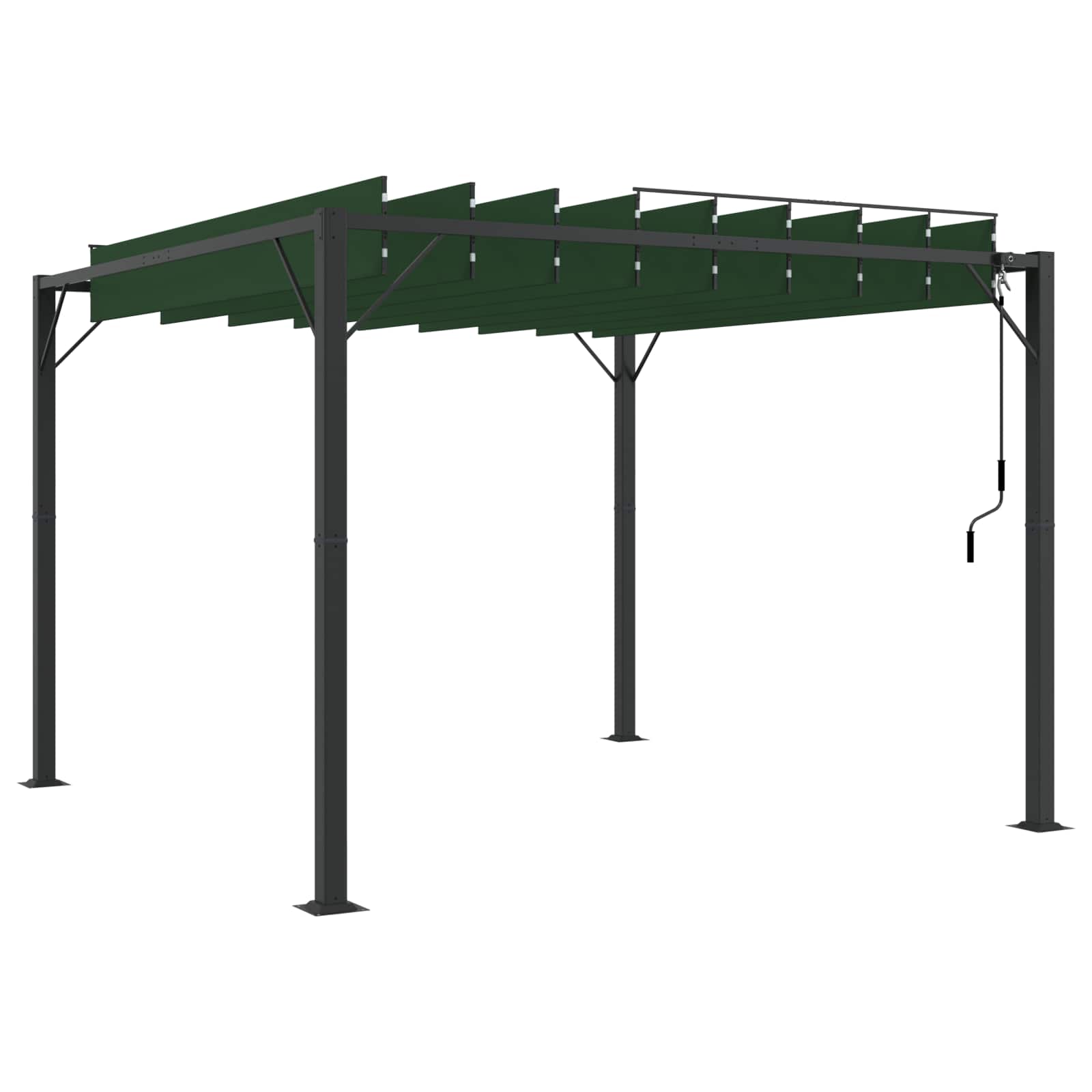 Palapinė su lygiais stogu 3 x 3 x 2,14 m Žalia Palapinė su lygiais stogu 3 x 3 x 2,14 m Žalia - Image 4