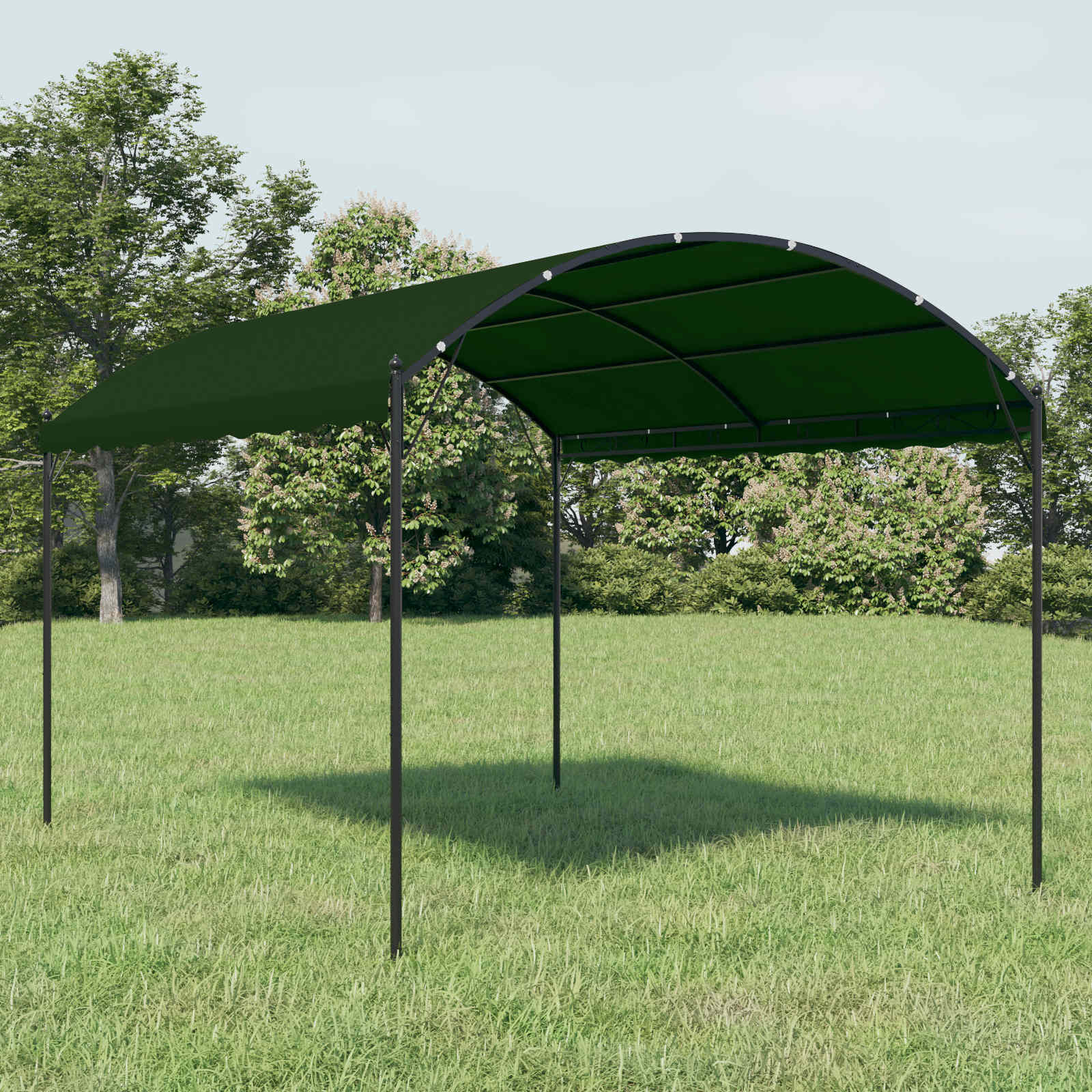 Pavėsinė 4 x 3 x 2,6 m Žalia Poliesteris ir plienas Pavėsinė 4 x 3 x 2,6 m Žalia Poliesteris ir plienas - Image 2