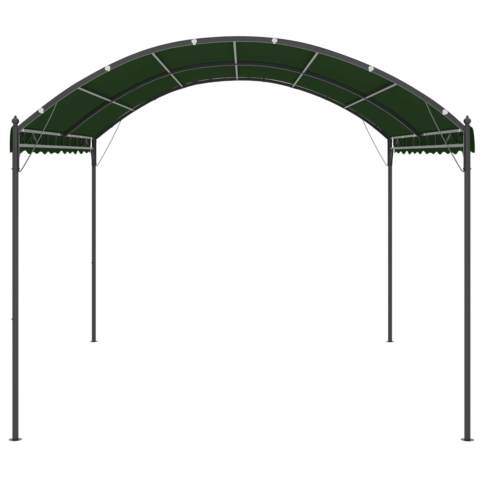 Pavėsinė 4 x 3 x 2,6 m Žalia Poliesteris ir plienas Pavėsinė 4 x 3 x 2,6 m Žalia Poliesteris ir plienas - Image 4