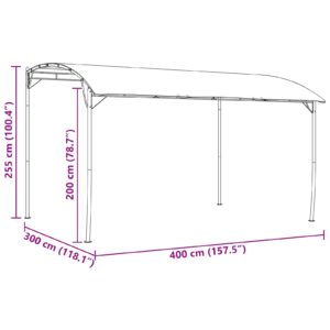 Pavėsinė 4 x 3 x 2,55 m Žalia