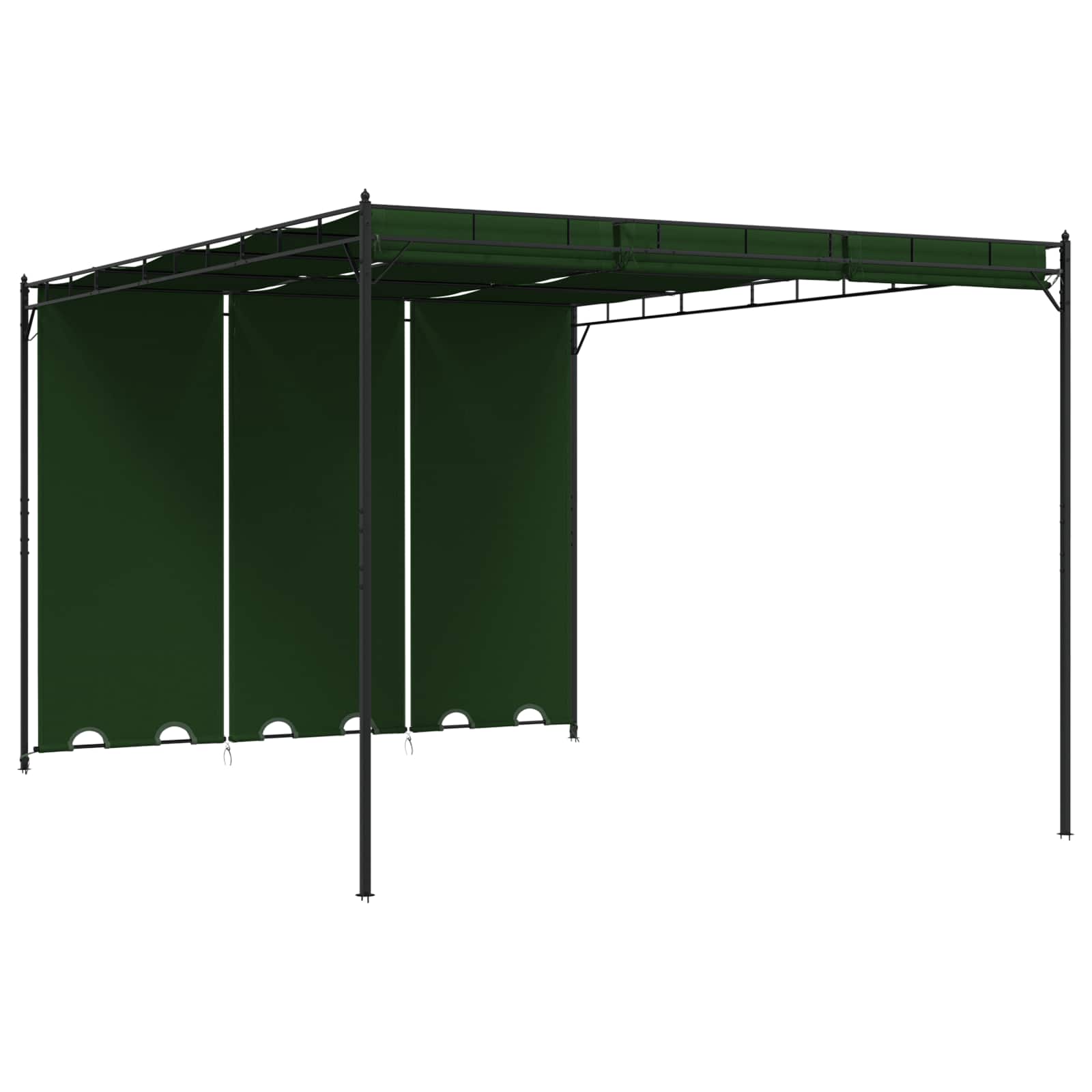 Pavėsinė 4 x 3 x 2,3 m Žalia Poliesteris ir plienas Pavėsinė 4 x 3 x 2,3 m Žalia Poliesteris ir plienas - Image 2