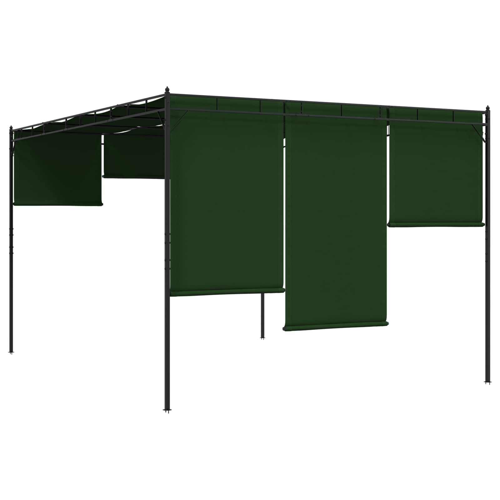 Pavėsinė 4 x 3 x 2,3 m Žalia Poliesteris ir plienas Pavėsinė 4 x 3 x 2,3 m Žalia Poliesteris ir plienas - Image 3