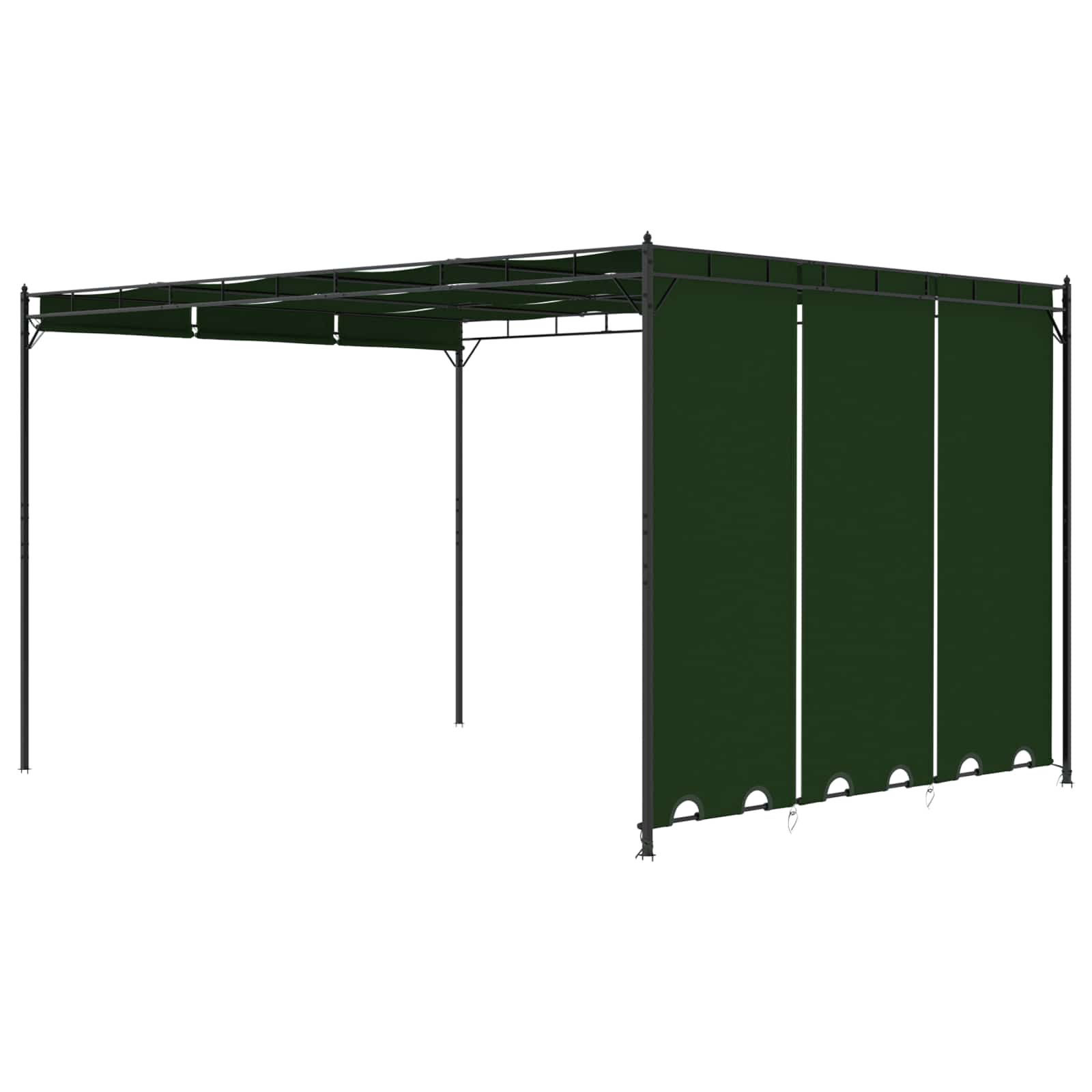 Pavėsinė 4 x 3 x 2,3 m Žalia Poliesteris ir plienas Pavėsinė 4 x 3 x 2,3 m Žalia Poliesteris ir plienas - Image 6