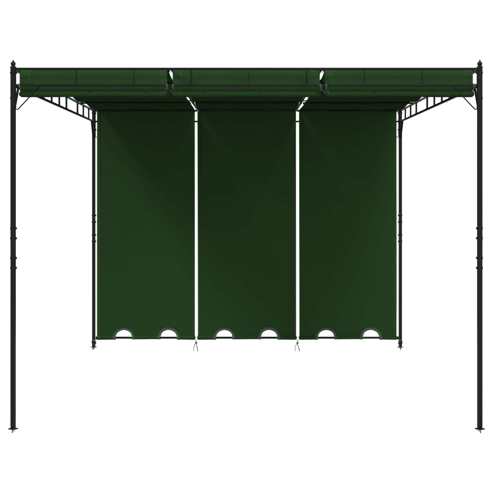 Pavėsinė 4 x 3 x 2,3 m Žalia Poliesteris ir plienas Pavėsinė 4 x 3 x 2,3 m Žalia Poliesteris ir plienas - Image 4