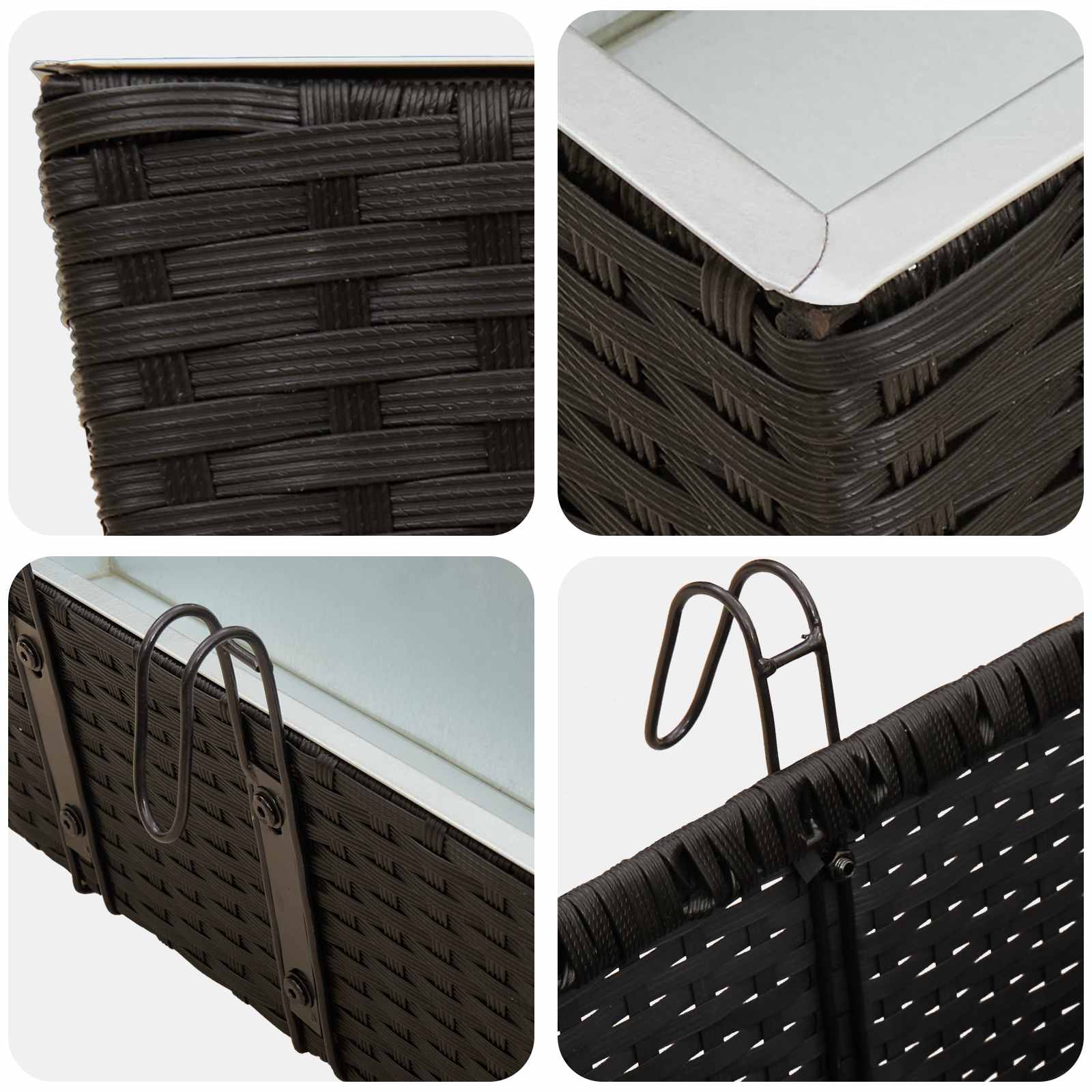 Turėklas 2 vnt. Juoda 50 x 17 x 17 cm Metalas Turėklas 2 vnt. Juoda 50 x 17 x 17 cm Metalas - Image 9