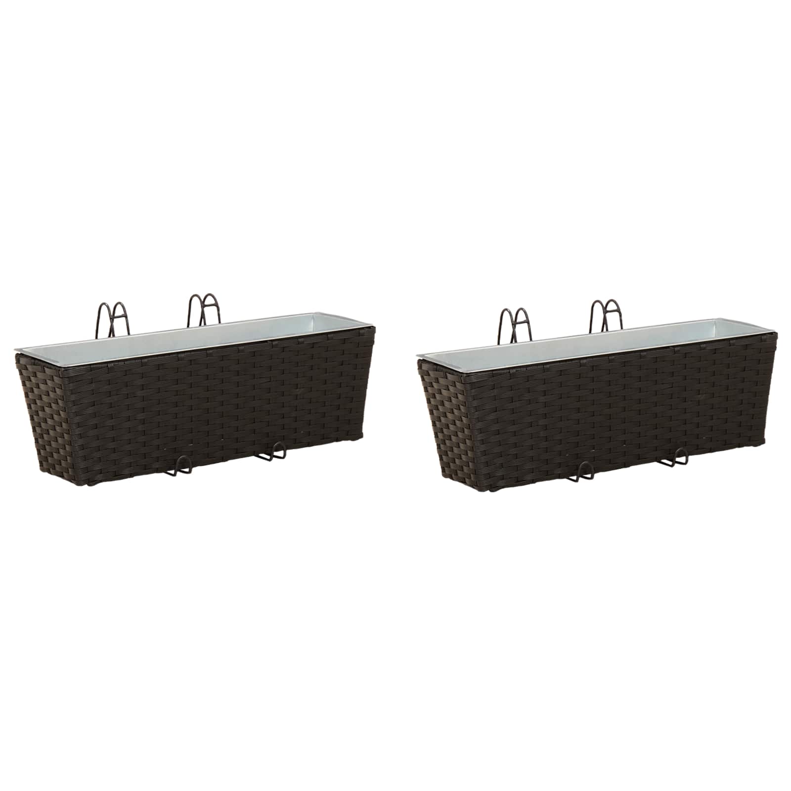 Turėklas 2 vnt. Juoda 50 x 17 x 17 cm Metalas Turėklas 2 vnt. Juoda 50 x 17 x 17 cm Metalas - Image 3