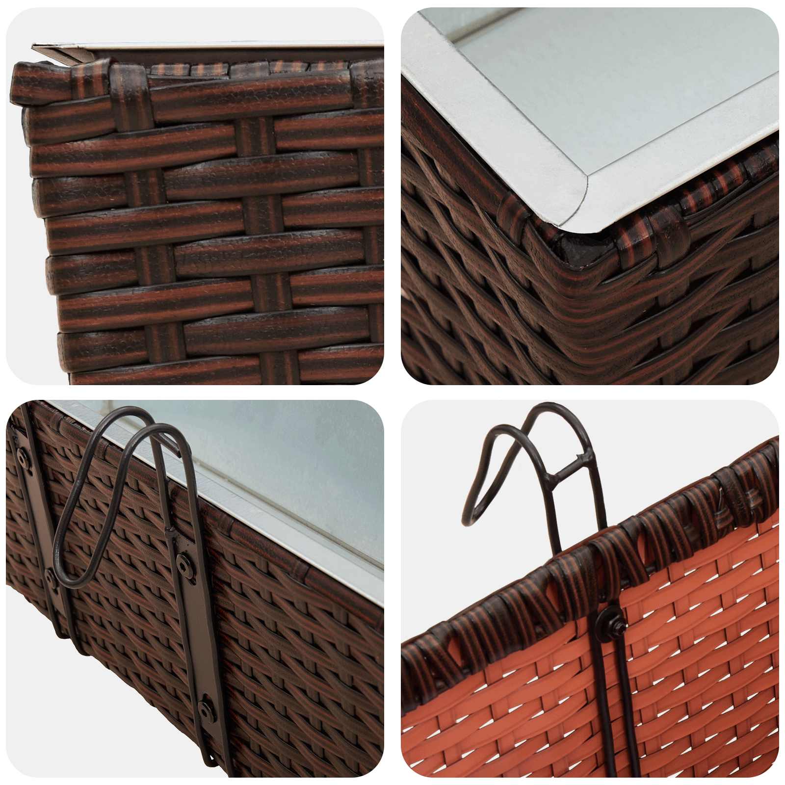 Turėklas 2 vnt. Ruda 50 x 17 x 17 cm Metalas Turėklas 2 vnt. Ruda 50 x 17 x 17 cm Metalas - Image 9