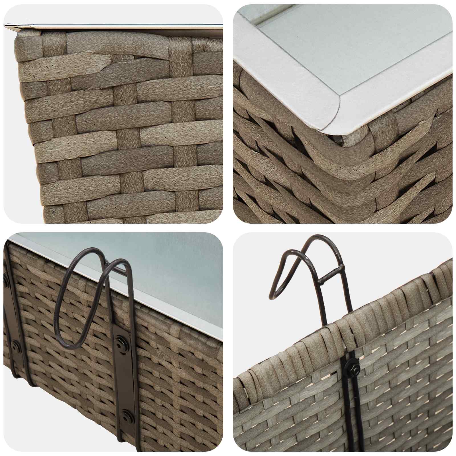 Turėklas 2 vnt. Pilka 50 x 17 x 17 cm Metalas Turėklas 2 vnt. Pilka 50 x 17 x 17 cm Metalas - Image 9