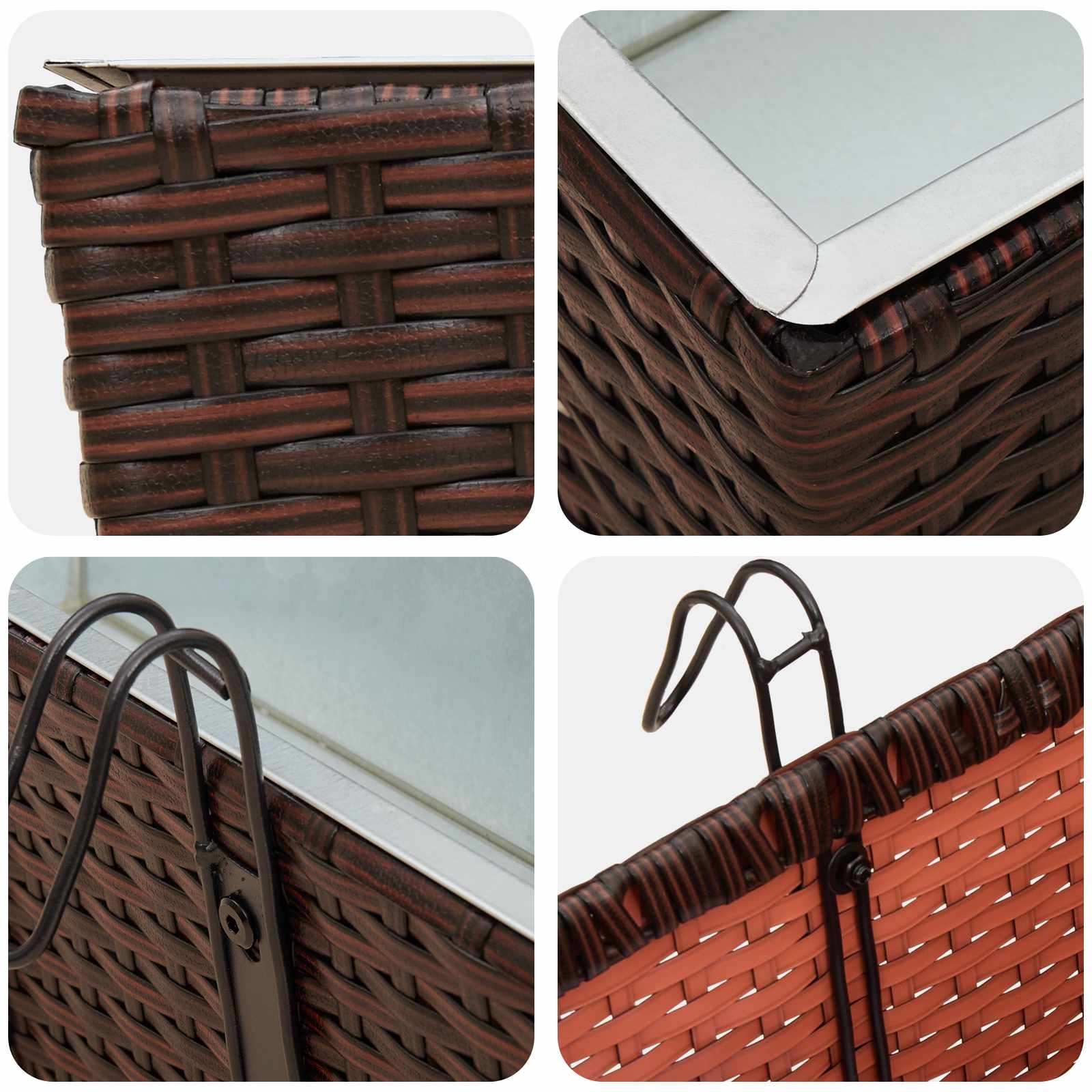 Turėklas 2 vnt. Ruda 80 x 17 x 17 cm Metalas Turėklas 2 vnt. Ruda 80 x 17 x 17 cm Metalas - Image 9