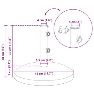 Parasolų pagrindas 40-50 mm stiebui 26.75 kg Juoda