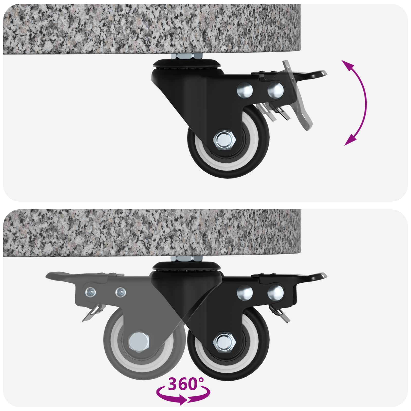 Granito skėčio stovas su ratais 4-5 cm stulpui 27.2 kg Pilka Granito skėčio stovas su ratais 4-5 cm stulpui 27.2 kg Pilka - Image 11