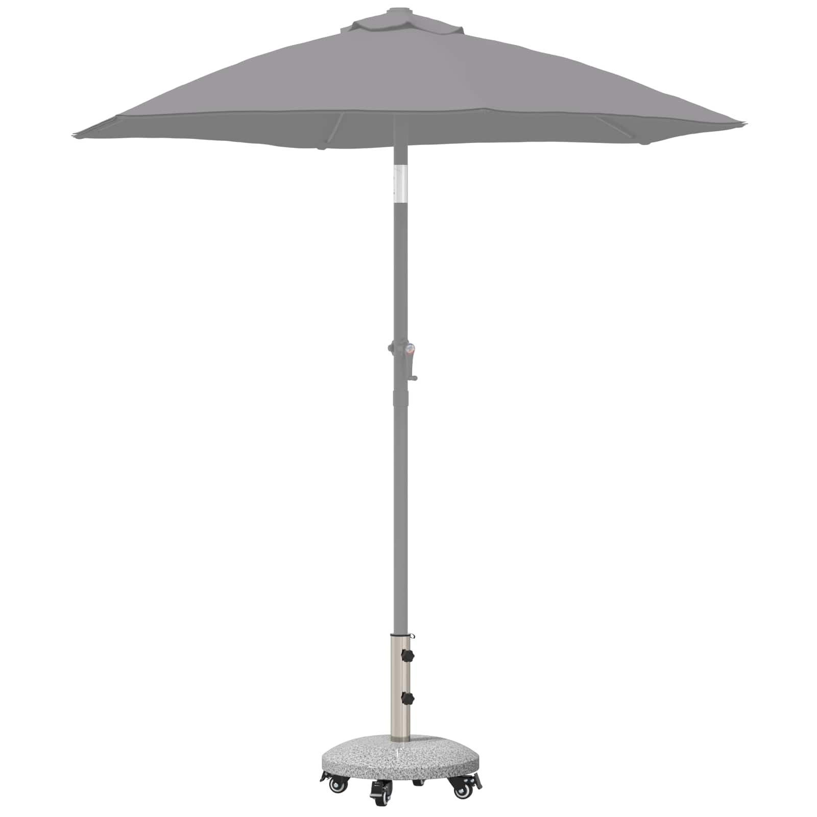 Granito skėčio stovas su ratais 4-5 cm stulpui 27.2 kg Pilka Granito skėčio stovas su ratais 4-5 cm stulpui 27.2 kg Pilka - Image 4