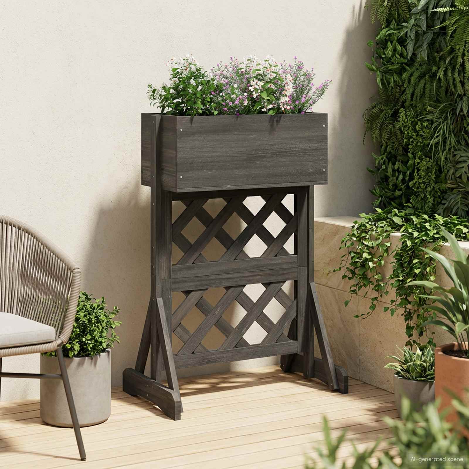 Vertikalus sodinimo trellis Pilka 48 x 30 x 70,5 cm Vertikalus sodinimo trellis Pilka 48 x 30 x 70,5 cm - Image 2