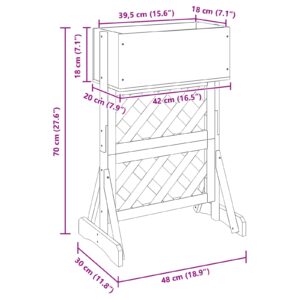 Vertikalus sodinimo trellis Pilka 48 x 30 x 70,5 cm