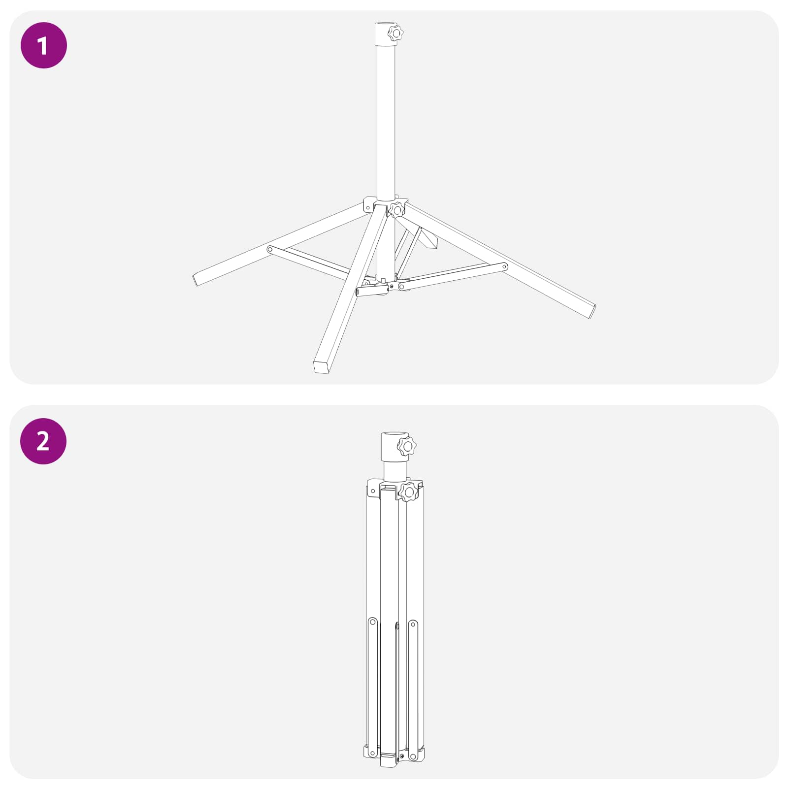 Skėtis stovai Balta Plienas skirtas 25-32 mm Stulpas Skėtis stovai Balta Plienas skirtas 25-32 mm Stulpas - Image 12