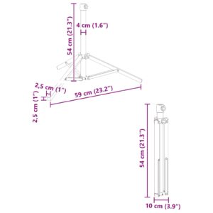 Skėtis stovai Balta Plienas for 25-32 mm Pole