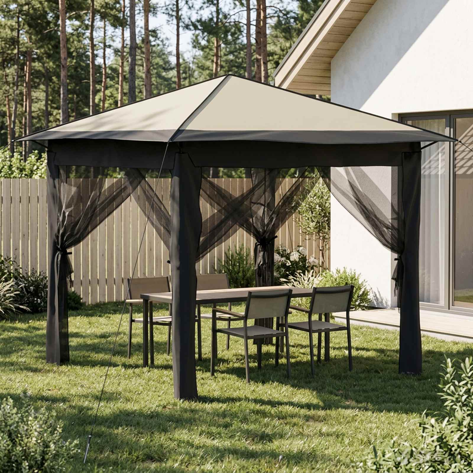Paviljonas su 4 šoninėmis sienomis 2,6 x 2,6 m Paviljonas su 4 šoninėmis sienomis 2,6 x 2,6 m - Image 2