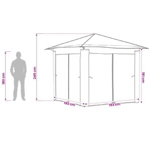 Paviljonas su 4 šoninėmis sienomis 2,6 x 2,6 m